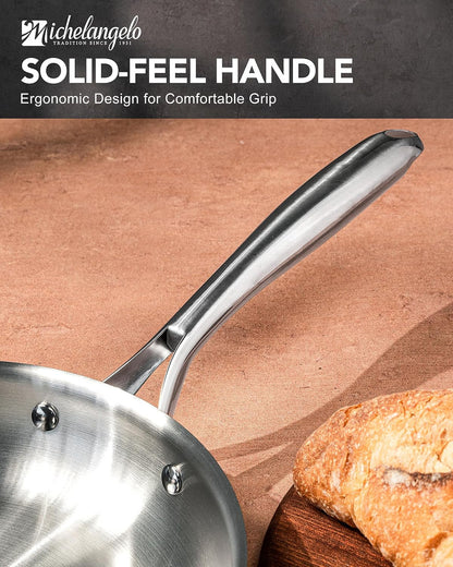 Tri-Ply Stainless Steel Frying Pan Set, 8" 9.5" 11" Skillets, Full Clad Stainless Steel Pans for Even Heating, Durable Cooking Pan Set for Home Chefs & Everyday Cooking6