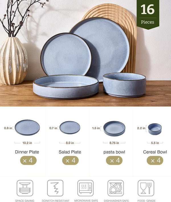 Annecy 16-Piece Dinnerware Set with Pasta Bowls, Reactive Blue2