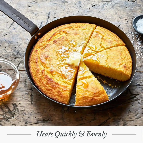 12" Pre-Seasoned Carbon Steel Frying Pan Skillet | Natural Nonstick with Use, Induction & All Stovetop Suitable, Grill & Campfire Safe, Even Heating, Indoor/Outdoor Use8
