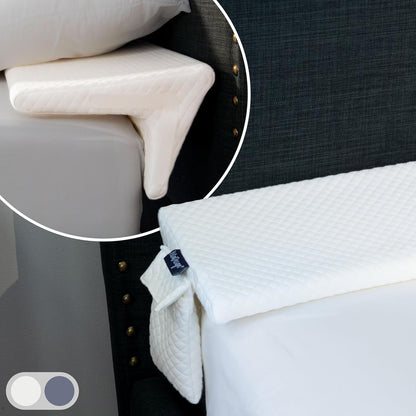 Bed Wedge Pillow for Headboard Gap up to 7", Triangle Gap Filler for Bed, Mattress Wedge Gap Filler, Headboard Space Filler, Corner Pillow, White Queen 60"8