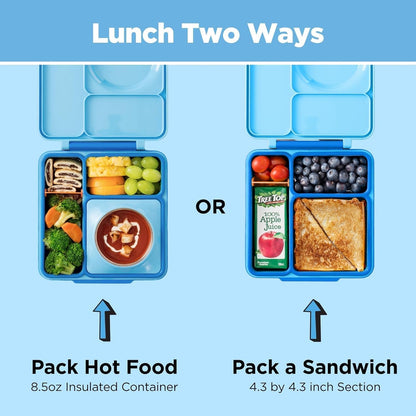 box Kids Insulated Leakproof Bento Lunch Box with Food Jar (Blue Sky)11