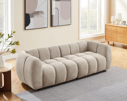 88" Oversized Boucle Sofa, Upholstered Tufted Cloud Couch, Camel1