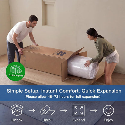8 Inch Twin Mattress, Hybrid Memory Foam & Bonnell Spring Mattress8