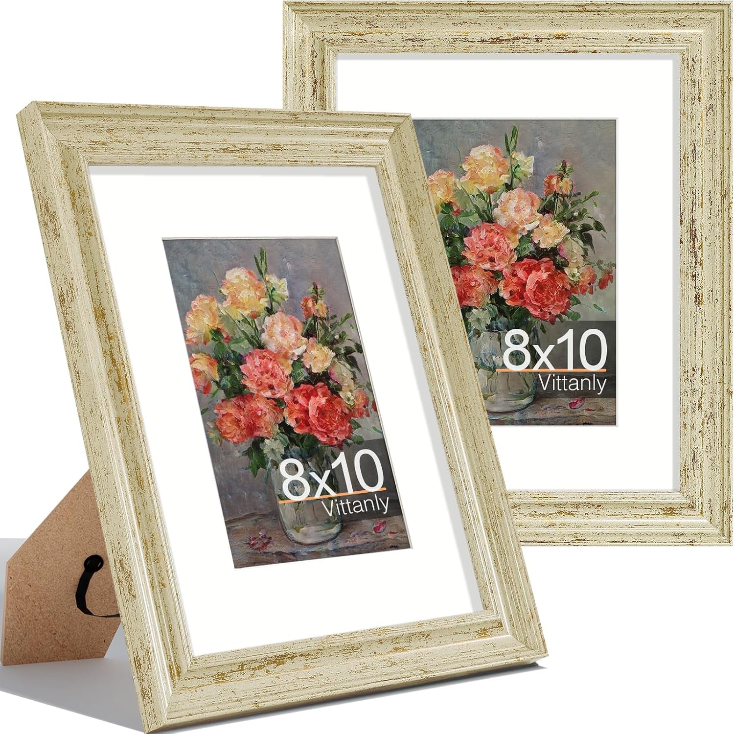 8x10-picture-frames-set-of-2-vintage-photo-frames-green-gold