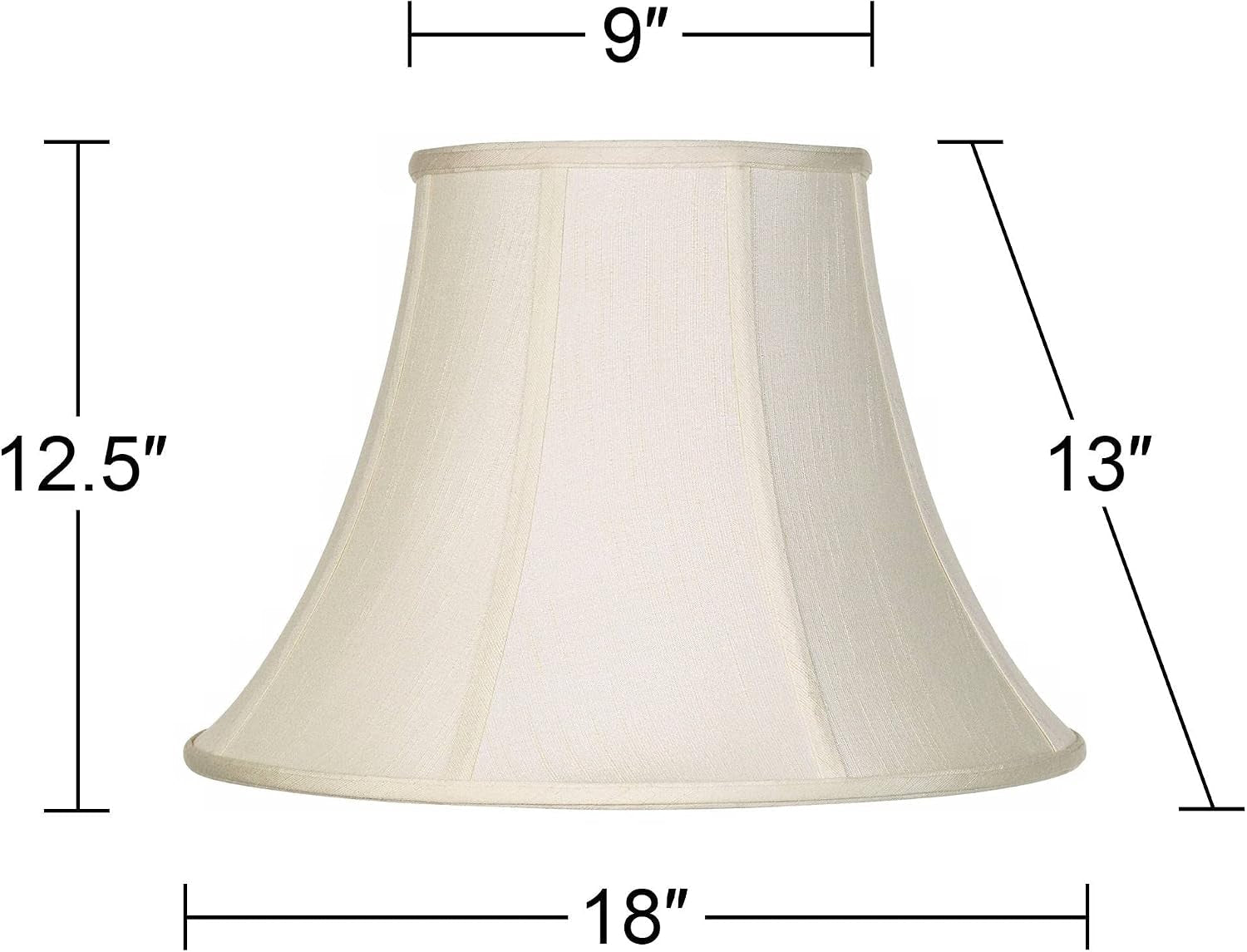 creme-extra-large-fabric-bell-set-of-2-lamp-shades-9x18x13-spider-9-top-x-18-bottom-x-13-high-replacement-for-table-floor-lamps-flared-shade-pre-assembled-cream-harp-finial-fitting
