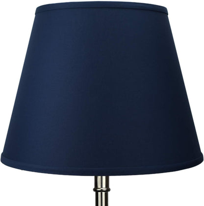 Lampshade 11" Top Diameter X 17" Bottom Diameter X 13" Slant Height with Washer (Spider) Attachment. for Use on Lamps with Harps (Navy)2
