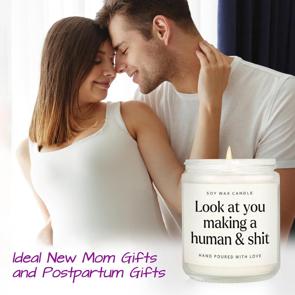Funny New Mom Gifts, Handmade Scented Lavender Candle for New Mom2