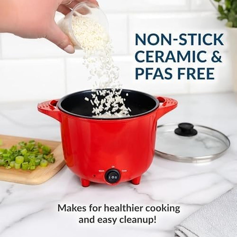 32-oz-electric-multi-cooker-pot-260-watts-ceramic-nonstick-coating-3-way-control-with-keep-warm-compact-portable-red