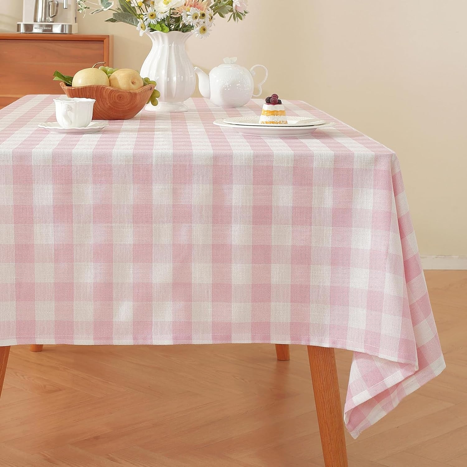 pink-gingham-tablecloth-rectangle-checkered-table-cloth-cotton-linen-fabric-wrinkle-free-washable-buffalo-plaid-table-cover-for-kitchen-dining-picnic-camping-60-75-inch