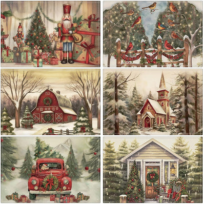 6 Pcs Christmas Placemats Nutcracker 12 X 18 Inch Washable1