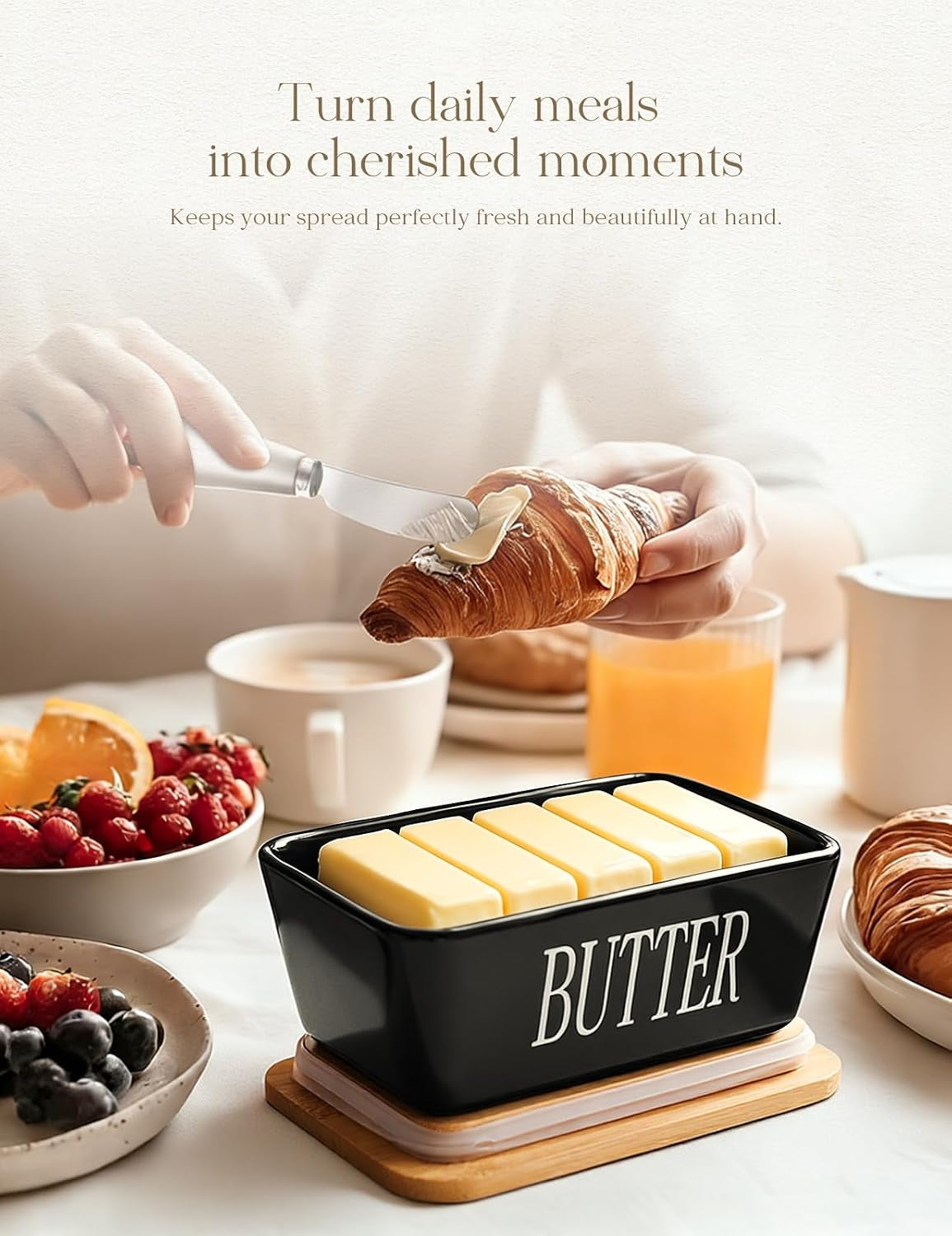 ceramic-butter-dish-with-lid-and-knife-silicone-seal-for-countertop-black-suitable-capacity-great-sealing-home-decor-kitchen-gift-housewarming-gift