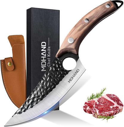 Chef Knife - Hand Forged Kitchen Knife with Sheath Gift for Men1