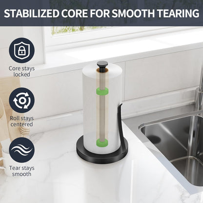 Countertop Paper Towel Holder for Kitchen, Black Tension Arm3