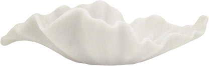 Off-White Large Decorative Bowl - 16” Fruit/Key/Purse Bowl for Home Decor - Coffee Table & Entryway Table Decor - Scalloped Ruffle Bowls - Unique Centerpiece Bowls(Big)1