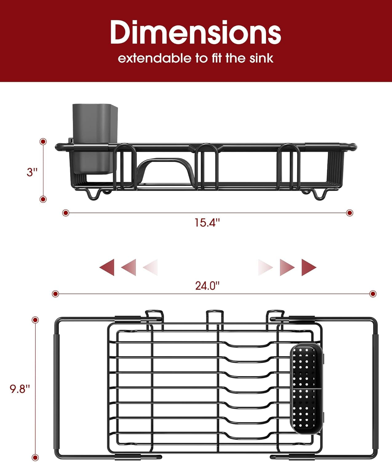 dish-drying-rack-in-sink-expandable-stainless-steel-dish-rack-over-the-sink-kitchen-sink-drain-strainer-with-cutlery-holder-cup-holders-15-4-x-9-8-x-3-0-inch-black