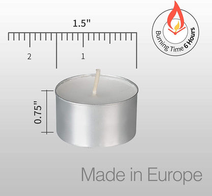 Homelights Unscented White Tealight Candles -100 Pack, 6 to 7 Hour Burn Time Smokeless, Mini Votive Paraffin Candles with Cotton Wicks for Shabbat, Weddings, Christmas, Home Decor2