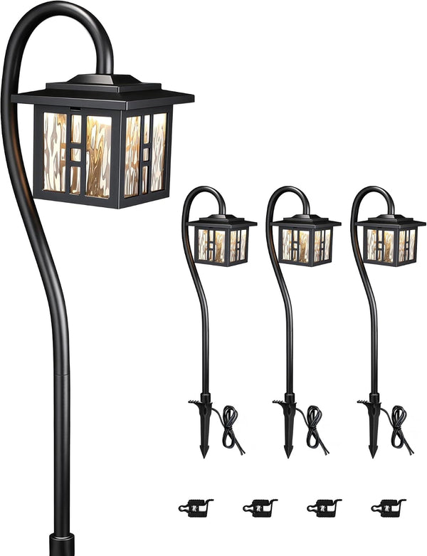 Low Voltage Landscape Lighting, 4-Pack LED Pathway Lights Outdoor1