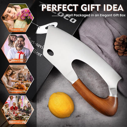 Effort Saving Meat Cleaver - Bronze Easy Handle Chef Knife9