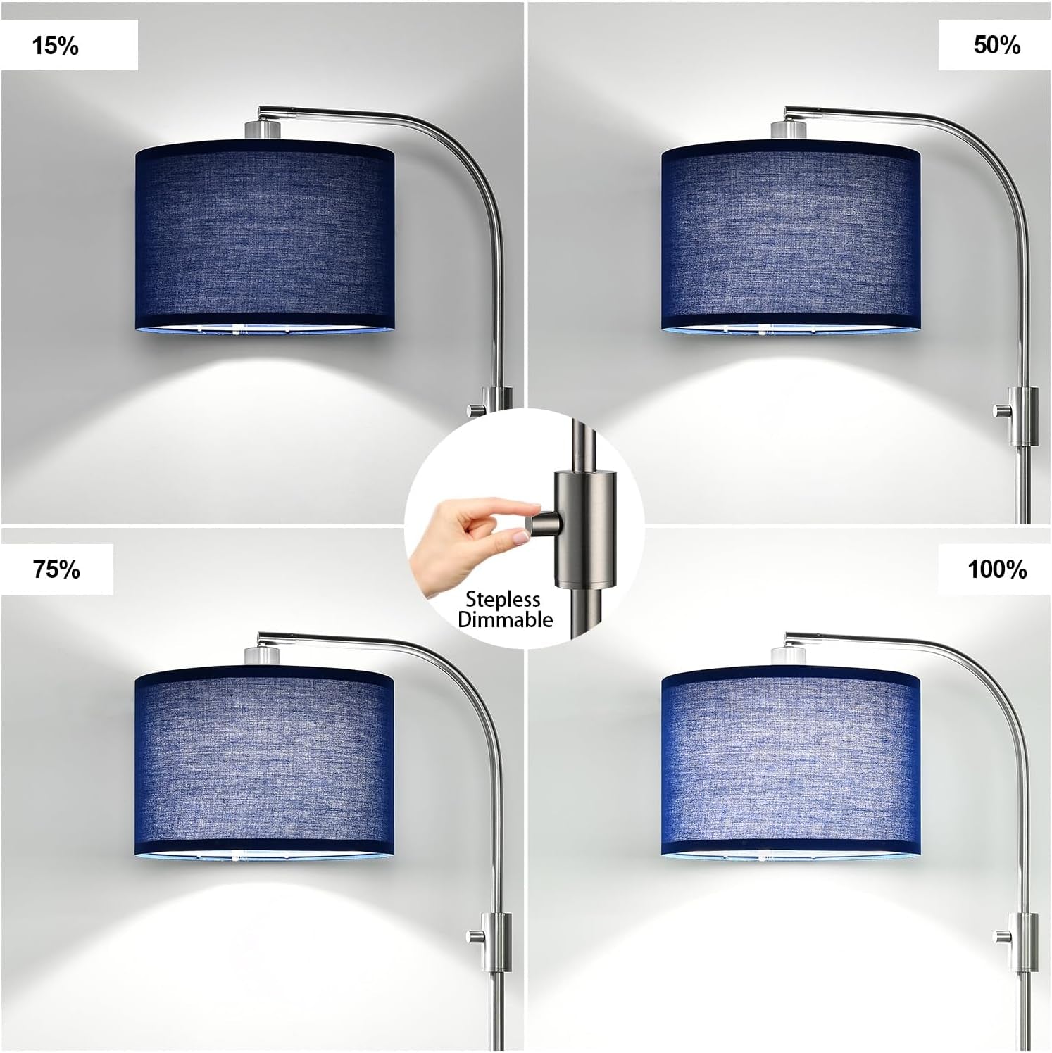 upgraded-modern-arc-dimmable-tall-standing-floor-lamp-with-blue-shade-1200-lumens-led-bulb-included-for-living-reading-room-bedroom-office-nursery-brushed-nickel