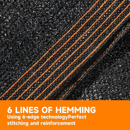 90% Shading Rate 8'X10' Black Shade Cloth,Uv Resistant Durable Mesh Tarp with Grommets&Reinforced Edges, Shade Net Using for Plants Cover, Greenhouse, Dog Kennel, Patio, Chicken House3