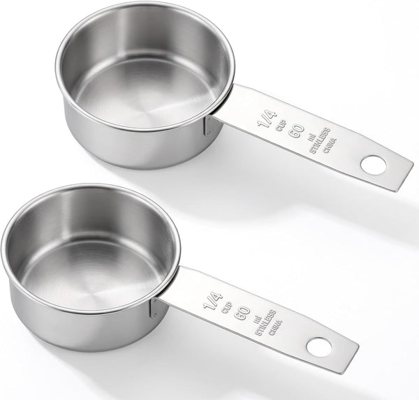 1/4 Cup Measuring Scoop, 60 Ml Stainless Steel Cups1