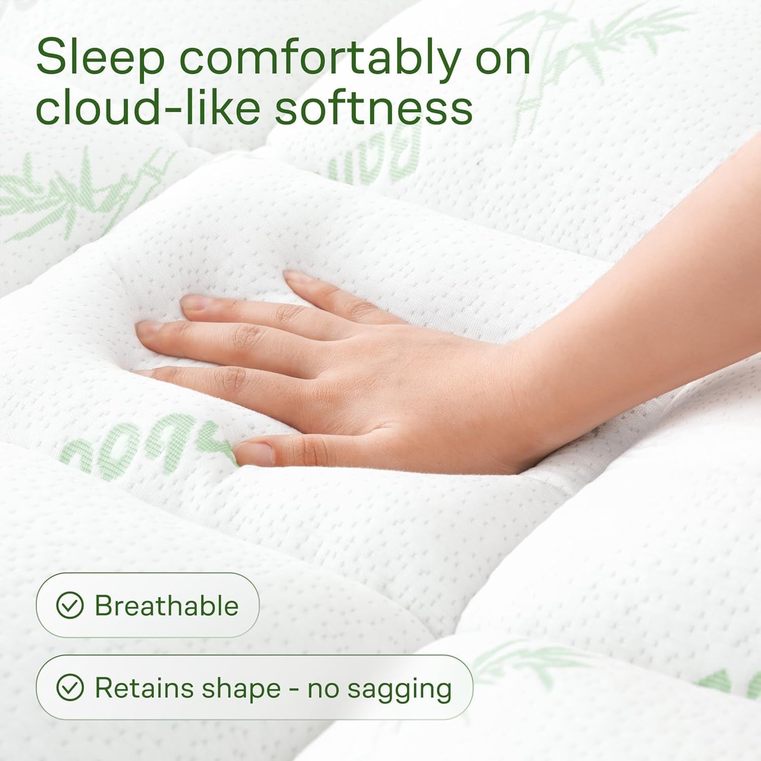 ultra-soft-cooling-mattress-topper-queen-size-rayon-derived-from-bamboo-pillow-top-mattress-pad-20-deep-pocket-back-pain-relief-perfect-for-hot-sleepers-green
