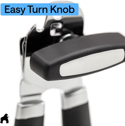 GORILLA GRIP Upgraded Model Stainless Steel Manual Can Opener, Black | US Designed, Oversized Handheld Turn Knob, Comfortable Handle for Easy Turning, Multifunctional Kitchen Tool, Open Bottles9