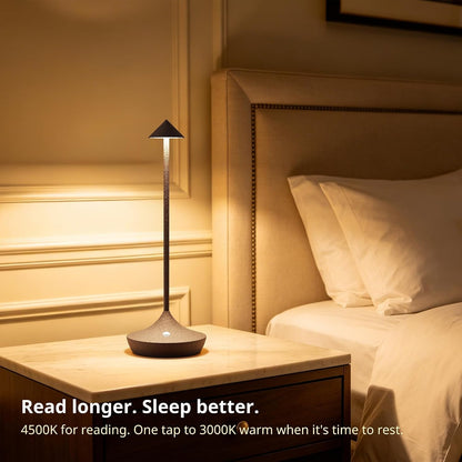Cordless Rechargeable Table Lamp, Long-Lasting 60-Hr Battery, Dimmable LED3