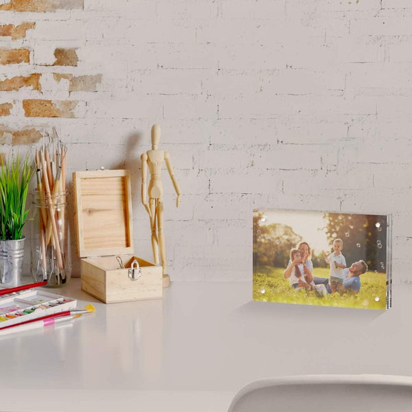 4X6 Acrylic Picture Frames 3 Pack, Clear Picture Frames，20% Thicker8