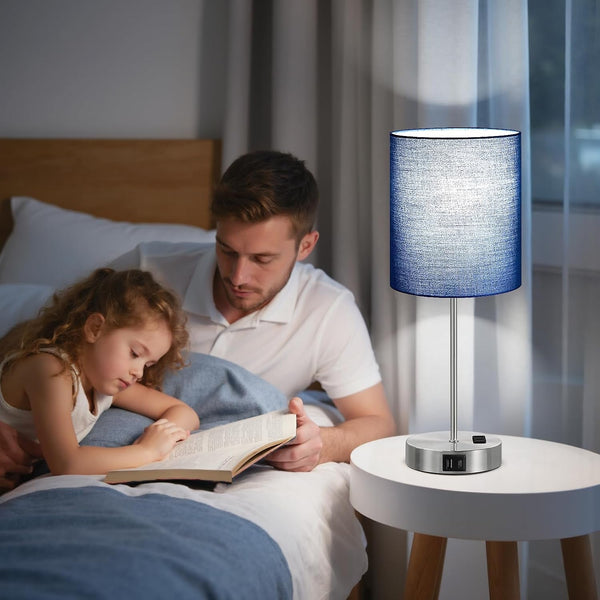 Touch Lamps for Bedroom Set of 2 - Dimmable, USB C+A, AC Outlet6
