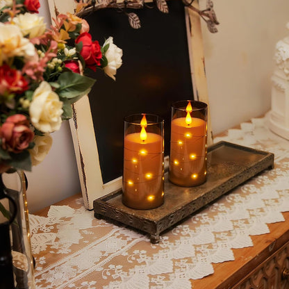 3"X6" Flameless Candles, Flickering LED Pillar Candles with Remote8