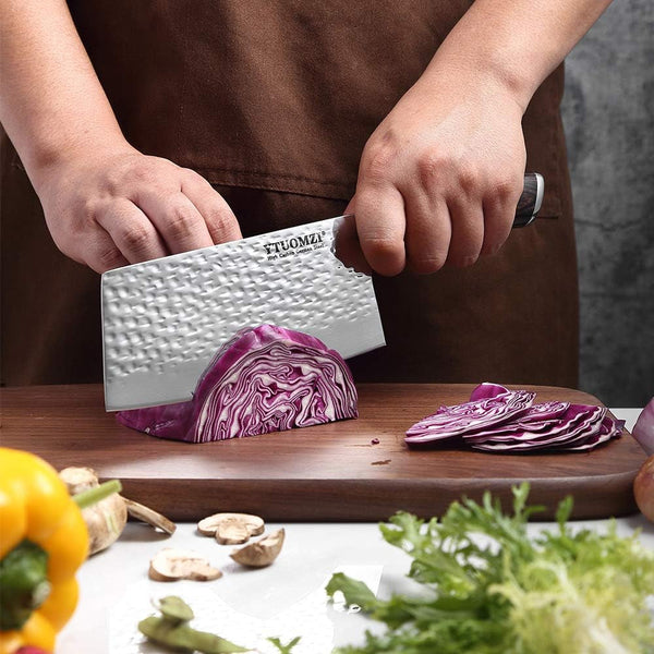 Non-Stick Cleaver Knife 7-Inch, Chinese Chef'S Knife for Kitchen, High Carbon German Stainless Steel Vegetable Chopping Knife, China Chopper | Caidao, Ergonomic Handle, Gift Boxed (7" Meat Cleaver)3