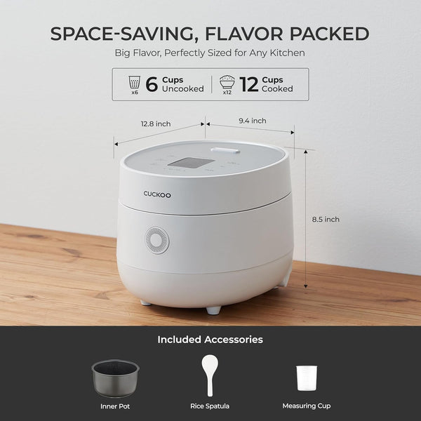 CUCKOO Micom Fuzzy Logic Rice Cooker, 12-Cup Cooked, White, CR-0675FW | 6-Cup Uncooked Capacity, Nonstick Inner Pot, 10 Cooking Modes, Quick White Rice in 28-36 Minutes, Auto Clean3