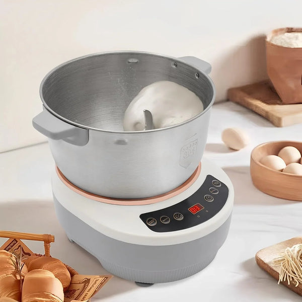 Electric Dough Maker with Ferment Function 5L(4.5QT) Dough Mixer Machine, 304 Stainless Steel Household Flour Kneading Machine for Baking Bread Pizza, Silver3