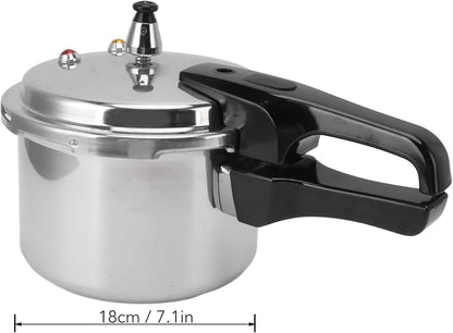 Small Pressure Cooker, Mini Aluminum Alloy Pressure Cooker with Magnetic Bottom, Safety and Durable Compact Pressure Canner Compatible for Induction Cookers and Gas Stoves (3L)5