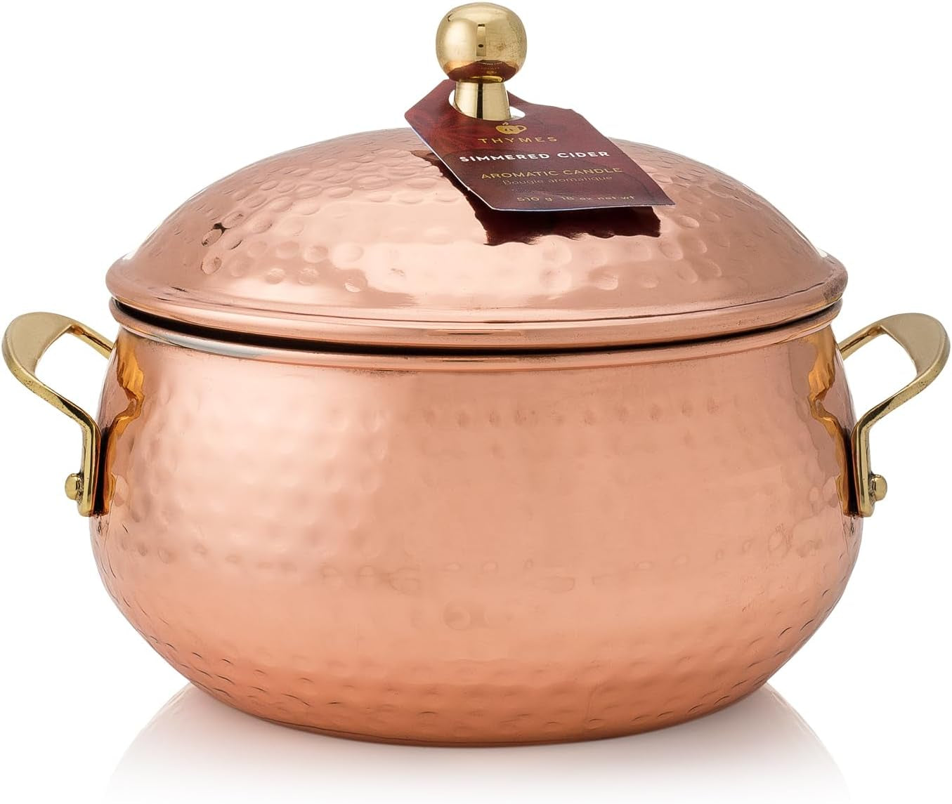thymes-simmered-cider-copper-candle-warm-spicy-apple-scented-candles-for-home-notes-of-apple-clove-and-cardamom-luxury-gifts-for-women-fall-decor-3-wick-copper-pot-18-oz