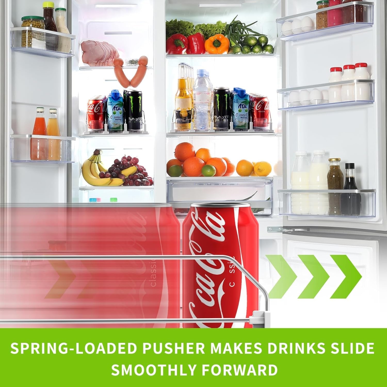 drink-organizer-for-fridge-soda-can-organizer-for-refrigerator-with-automatic-pusher-glide-adjustable-width-drink-dispenser-for-fridge-holds-up-to-25-cans-or-bottles-5-row