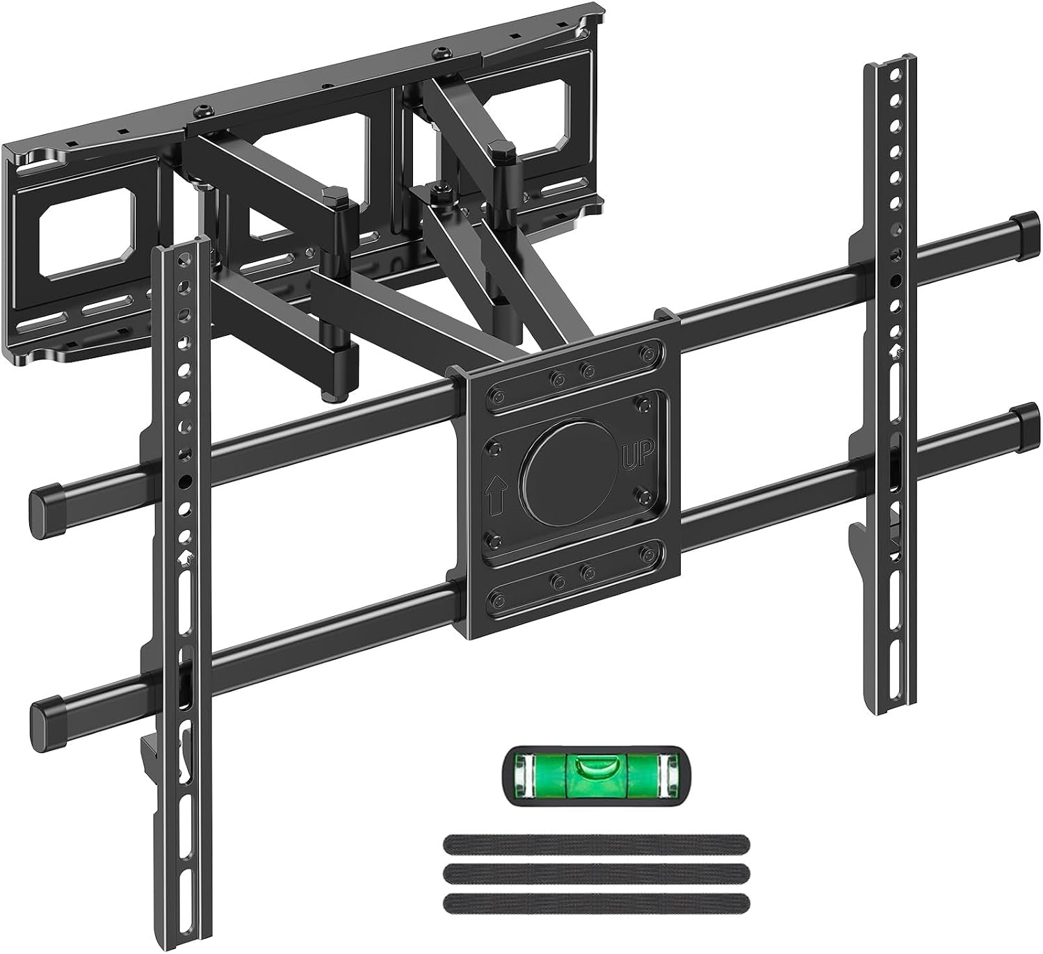 full-motion-tv-wall-mount-for-most-40-85-inch-flat-tvs-up-to-110-lbs-wall-mount-bracket-with-dual-articulating-arms-tilt-level-swivel-tv-mount-fits-12-16-wood-stud-max-vesa-600x400mm