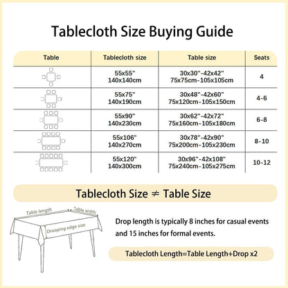 Table Cloth Rectangle Table 55" X 90" Linen Look Texture Cotton Tablecloth Waterproof Wrinkle Free Heavy Duty Tables Cover with Tassel for Kitchen Dining Holiday Party, Ivory7