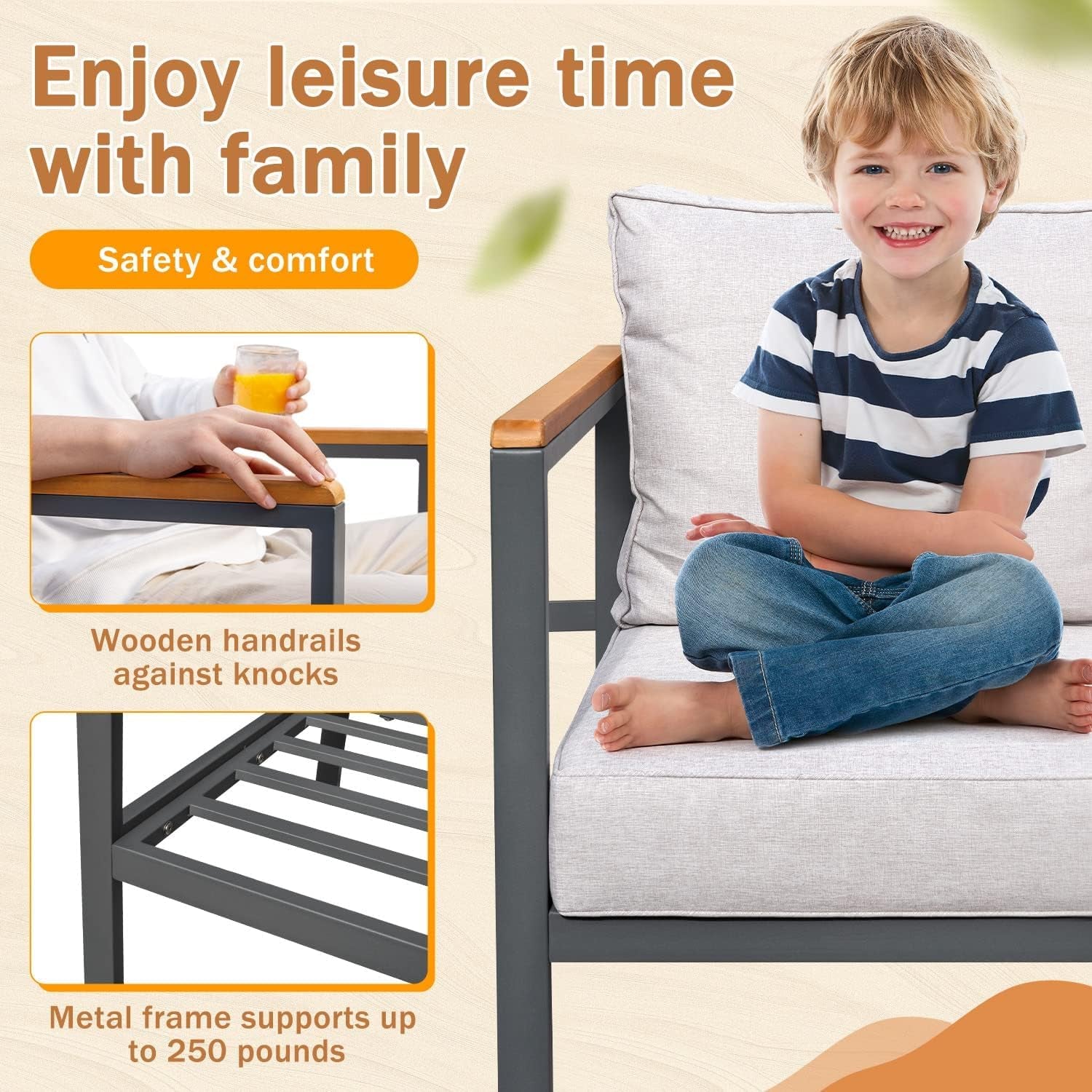 4-piece-furniture-patio-lounge-conversation-set-solid-wood-armrest-table-top-anti-drop-thick-waterproof-cushion-light-gray