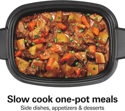 9-In-1 6 Quart Programmable Slow Cooker | Sear, Brown, Rice, Steam, Sauté, Roast, Delay Start & Keep Warm Functions | Nonstick Pfas-Free Dishwasher Safe Crock | Black4