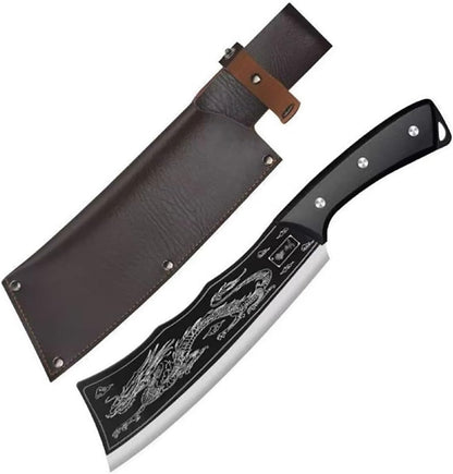 Meat Cleaver, 8 Inch Butcher Knife with Sheath Choping Bone Cutter Handmade Kitchen Meat Cleaver Cutter for Household1