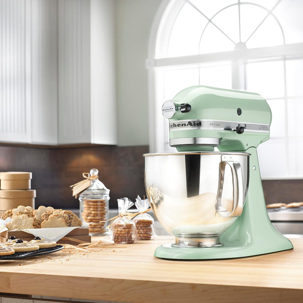Kitchenaid Artisan, 5-Qt Tilt Head Stand Mixer, KSM150PS, Pistachio | Includes Pouring Shield for Mess-Free Mixing, 10 Speed Settings, Easily Add Ingredients with the Tilt-Head Design3