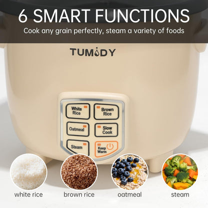 3 Cups Rice Cooker Small, Electric Rice Maker Cooker with Steamer Tray, Nonstick Inner Pot, 6-Cups Cooked/3-Cups Uncooked, Automatic Keep Warm, Yellow3