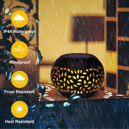 Solar Table Light Outdoor Waterproof Decorative 2Pack Solar Table Lantern3