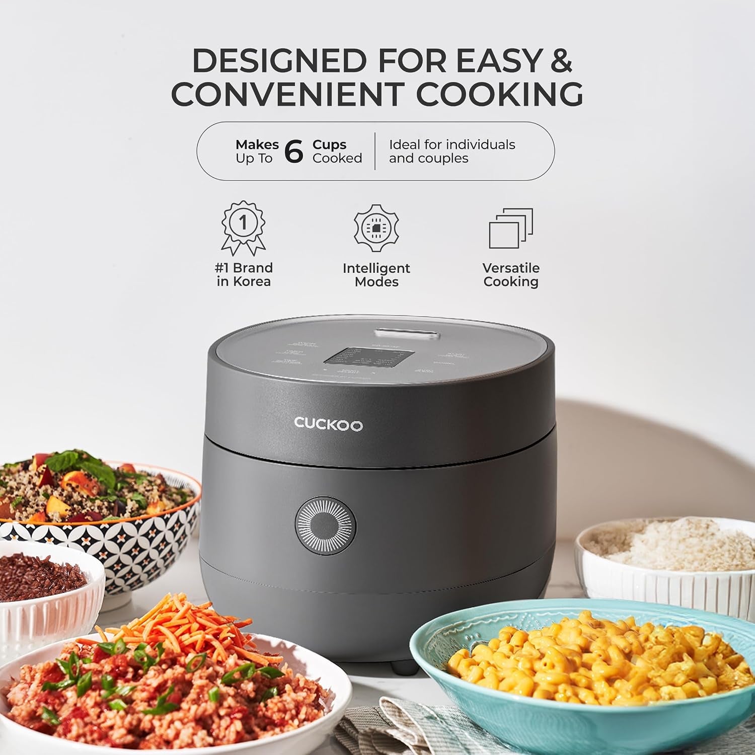 cuckoo-micom-fuzzy-logic-rice-cooker-6-cup-cooked-gray-cr-0375fg-small-3-cup-uncooked-capacity-nonstick-inner-pot-9-cooking-modes-quick-white-rice-in-26-28-minutes-auto-clean