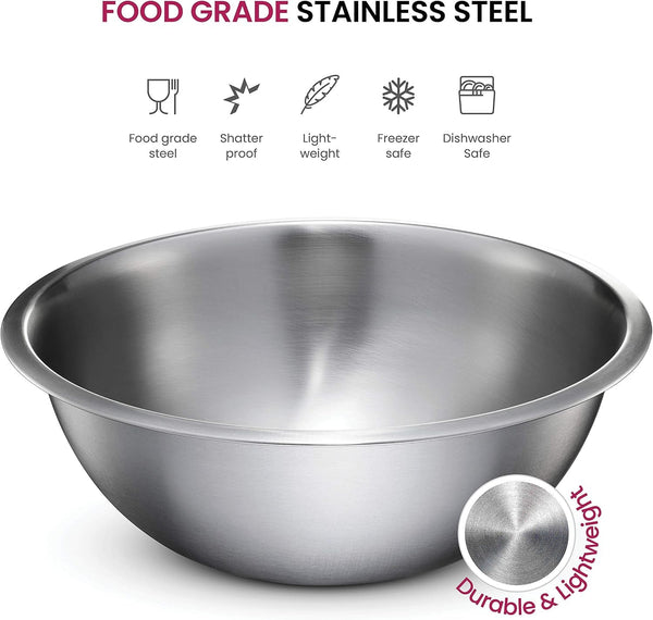 Stainless Steel Mixing Bowls Set, 6-Piece Metal Bowls3