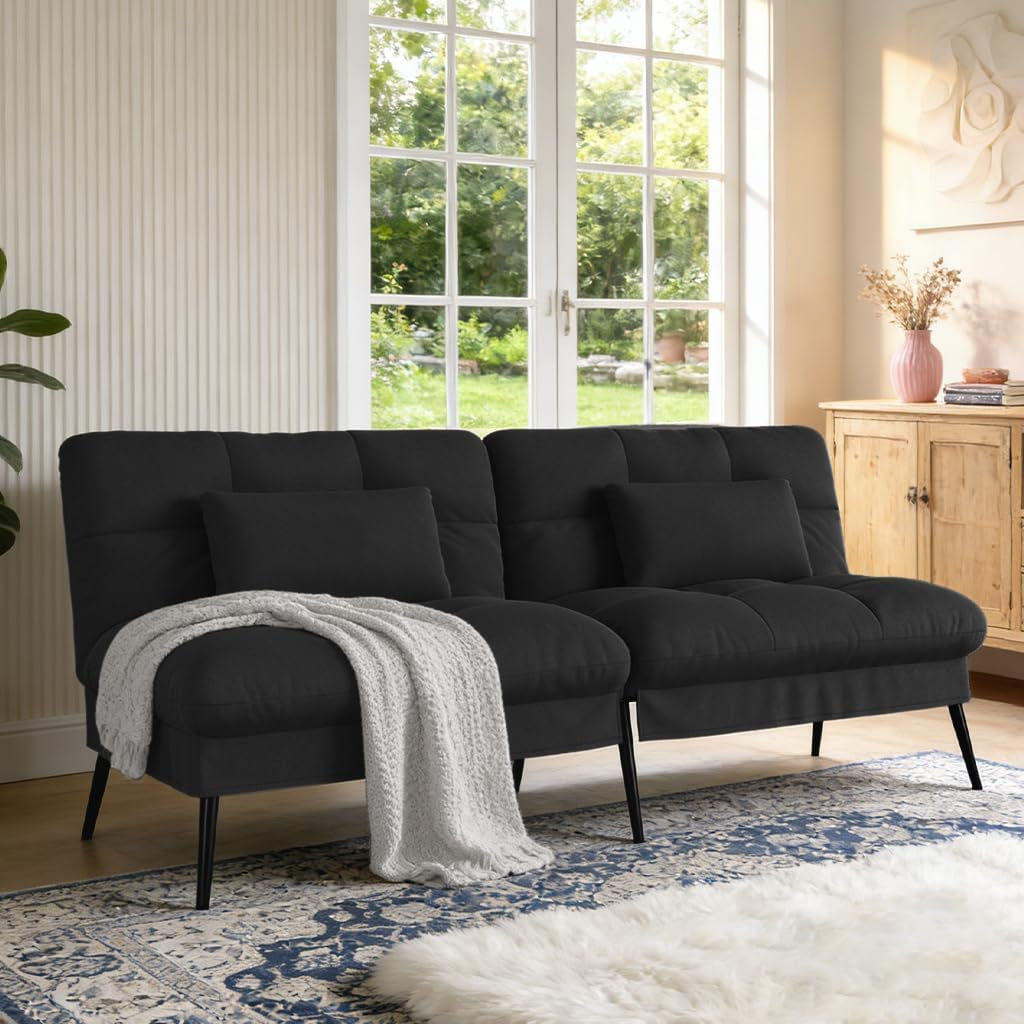 72-futon-sofa-bed-sleeper-sofa-with-adjustable-backrest-black
