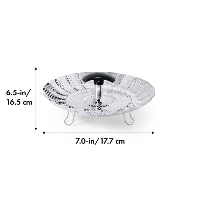 oxo-good-grips-steamer-basket-stainless-steel-8-inch-diameter-collapsible-vegetable-steamer-insert-adjustable-handle-fits-multiple-pot-sizes-dishwasher-safe