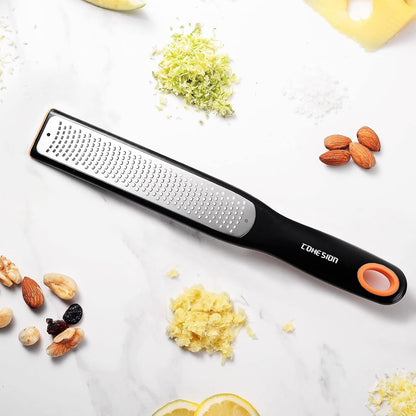 Etched Zester & Grater Set of 2 - Kitchen Zester Tool for Lemon, Cheese, Garlic, Ginger, Nutmeg, Chocolate, Fruits, Vegetables - Sharp Premium Stainless Steel Blade with Protective Cover7